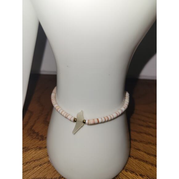 Vtg Estate Bracelet & Necklace Cut Shell Dove Birds Beach Jewelry Set Lot of 2 - Picture 3 of 9